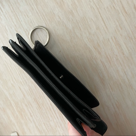 Black Ralph Lauren leather coin purse key ring - Picture 7 of 8